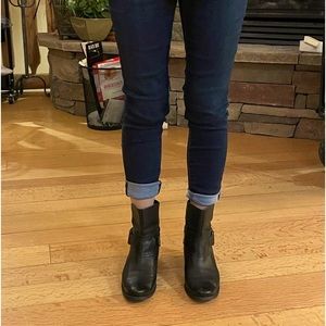 Nine West-Black leather ankle boots size 8.5